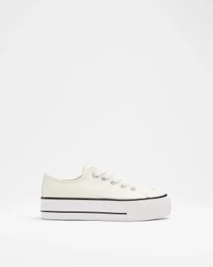 popular  Girls Senior Elevated Sole Sneaker - White