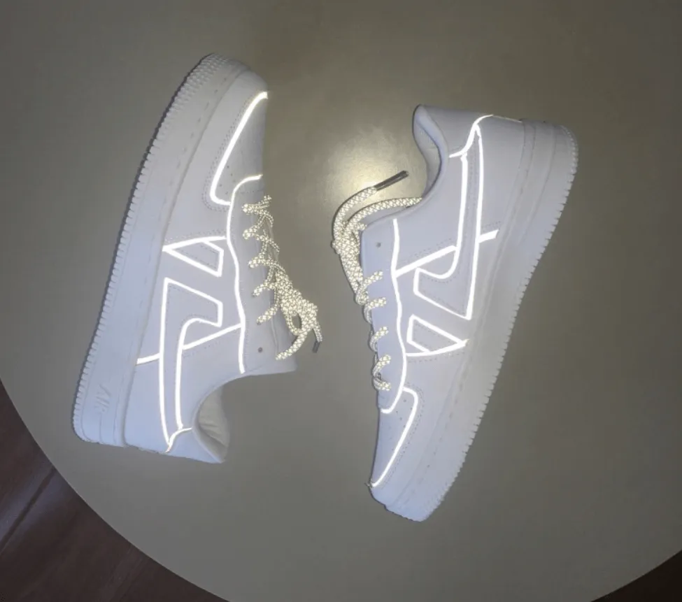 Reflective White Sneakers for Women – Stylish & Eye-Catching