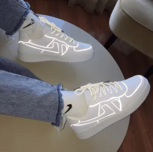 Reflective White Sneakers for Women – Stylish & Eye-Catching