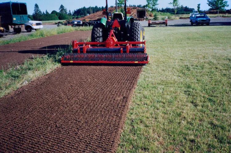 Rotadairon Heavy Duty Double Drive Stone Buriers With Mesh/Iron/Rubber Roller For Tractor