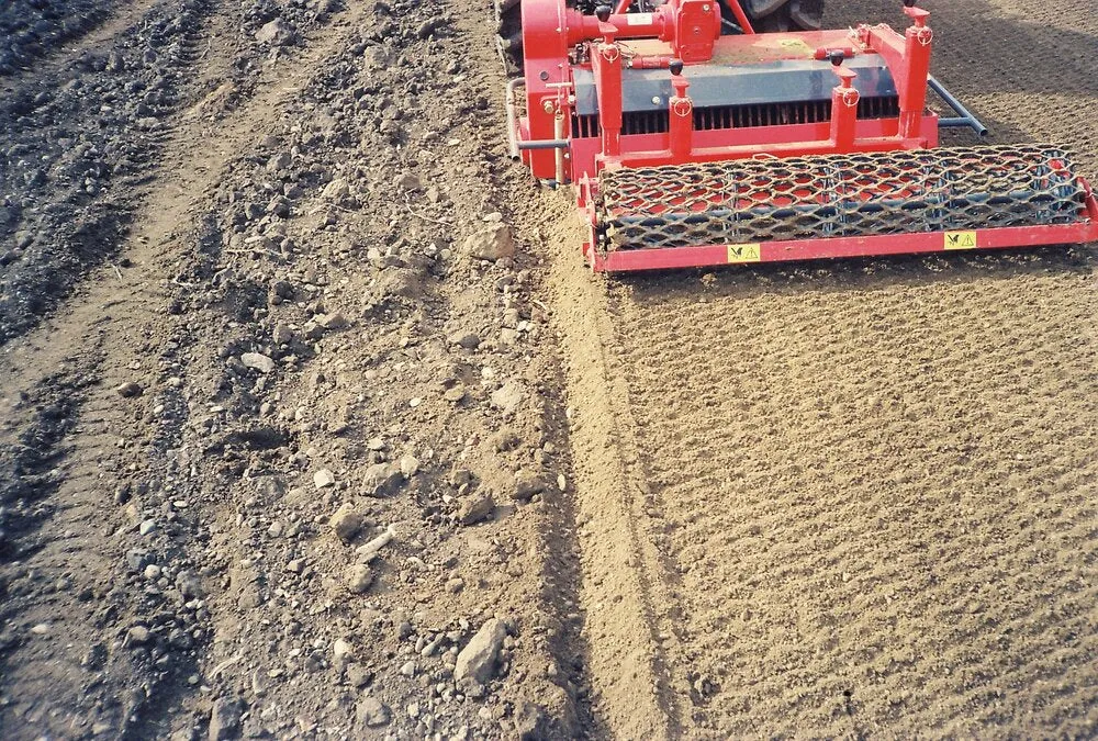 Rotadairon Heavy Duty Double Drive Stone Buriers With Mesh/Iron/Rubber Roller For Tractor