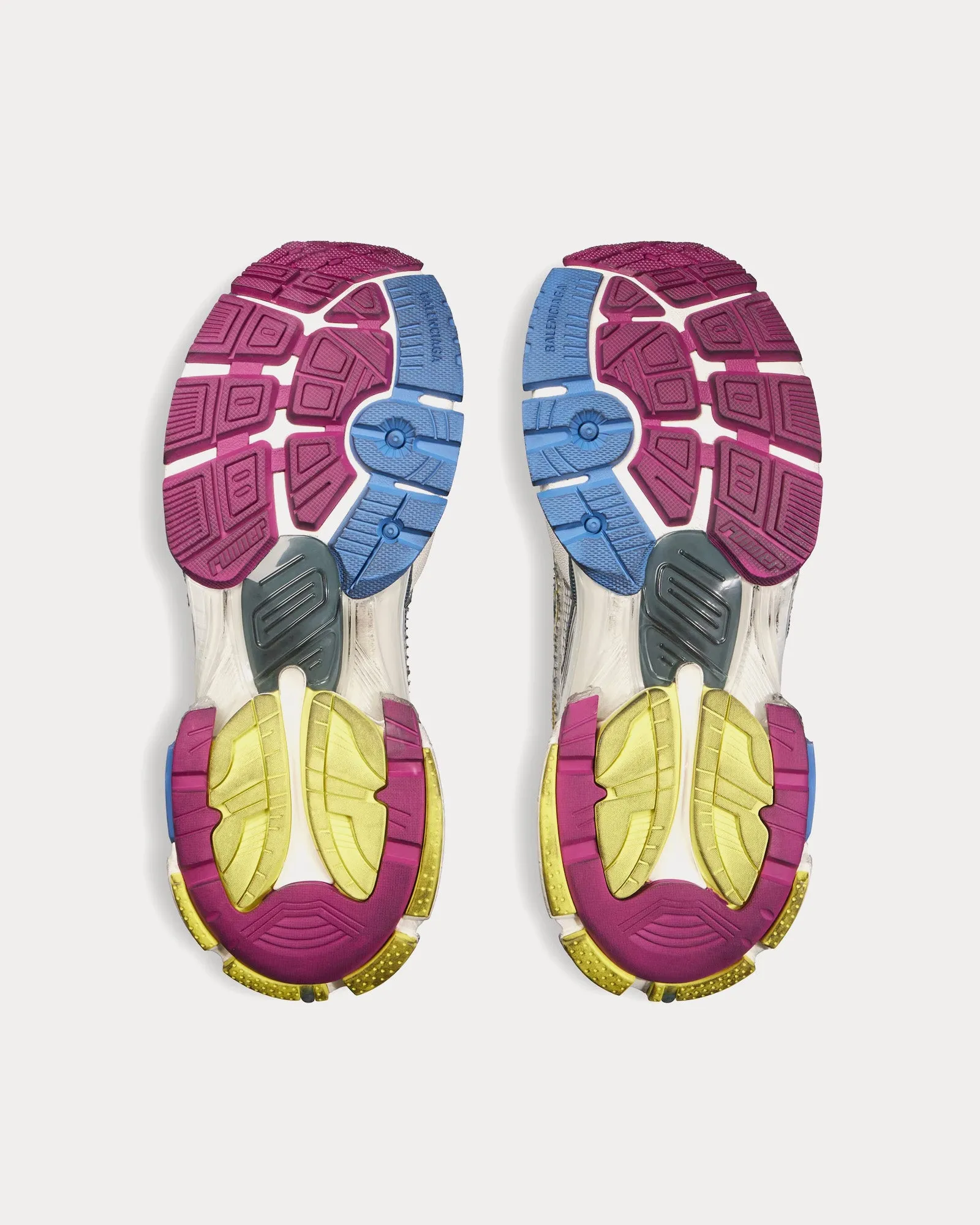 Runner Mesh & Nylon White / Blue / Purple / Yellow Low Top Sneakers