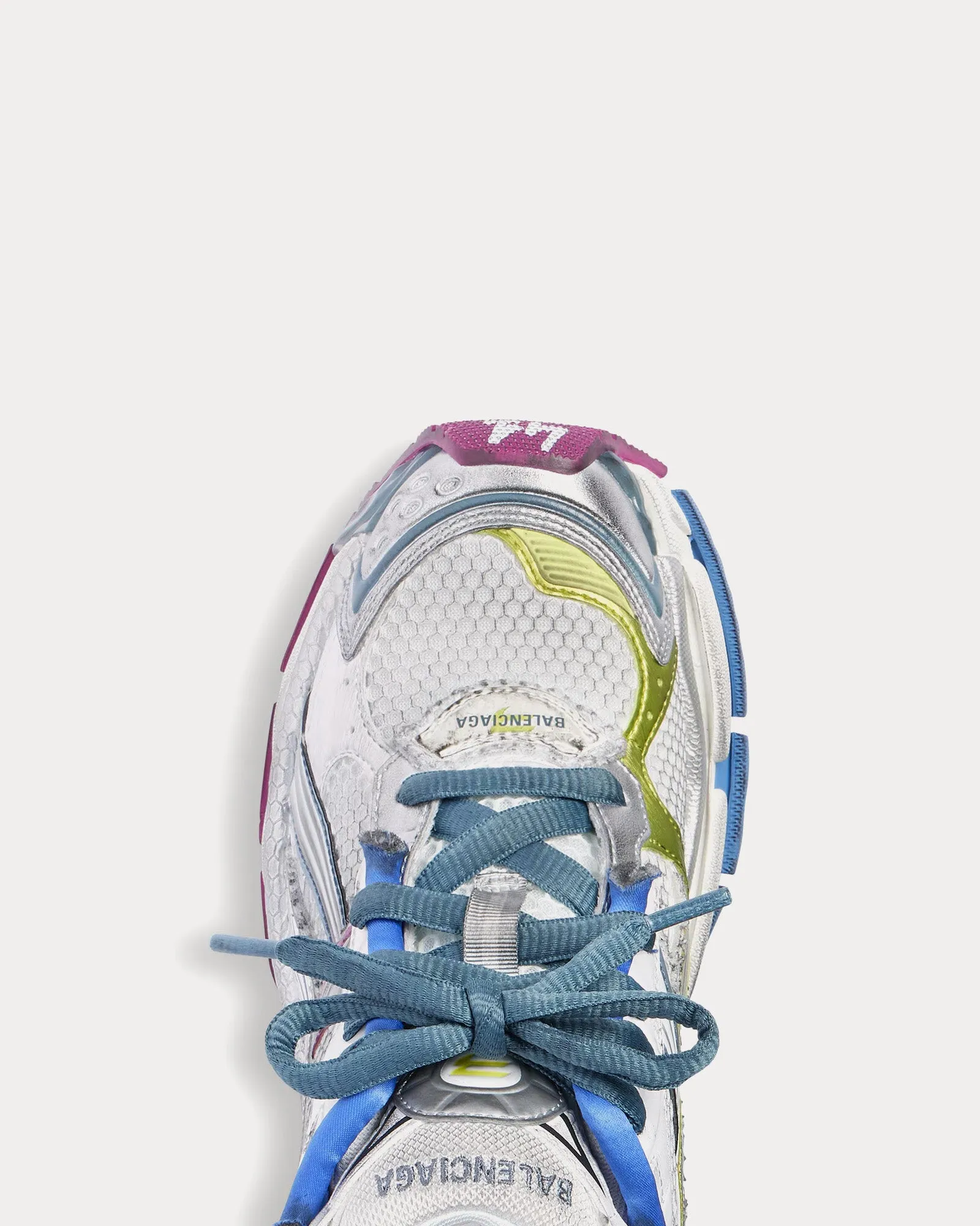 Runner Mesh & Nylon White / Blue / Purple / Yellow Low Top Sneakers