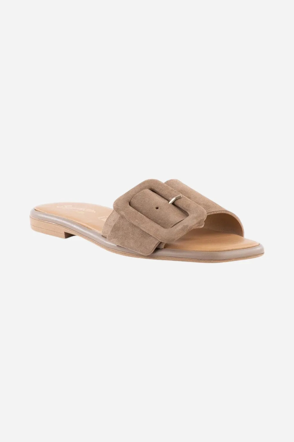 Seychelles Manhattan Suede Slide in Taupe
