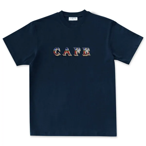 Skate Cafe Mr Finbar T-Shirt - Navy