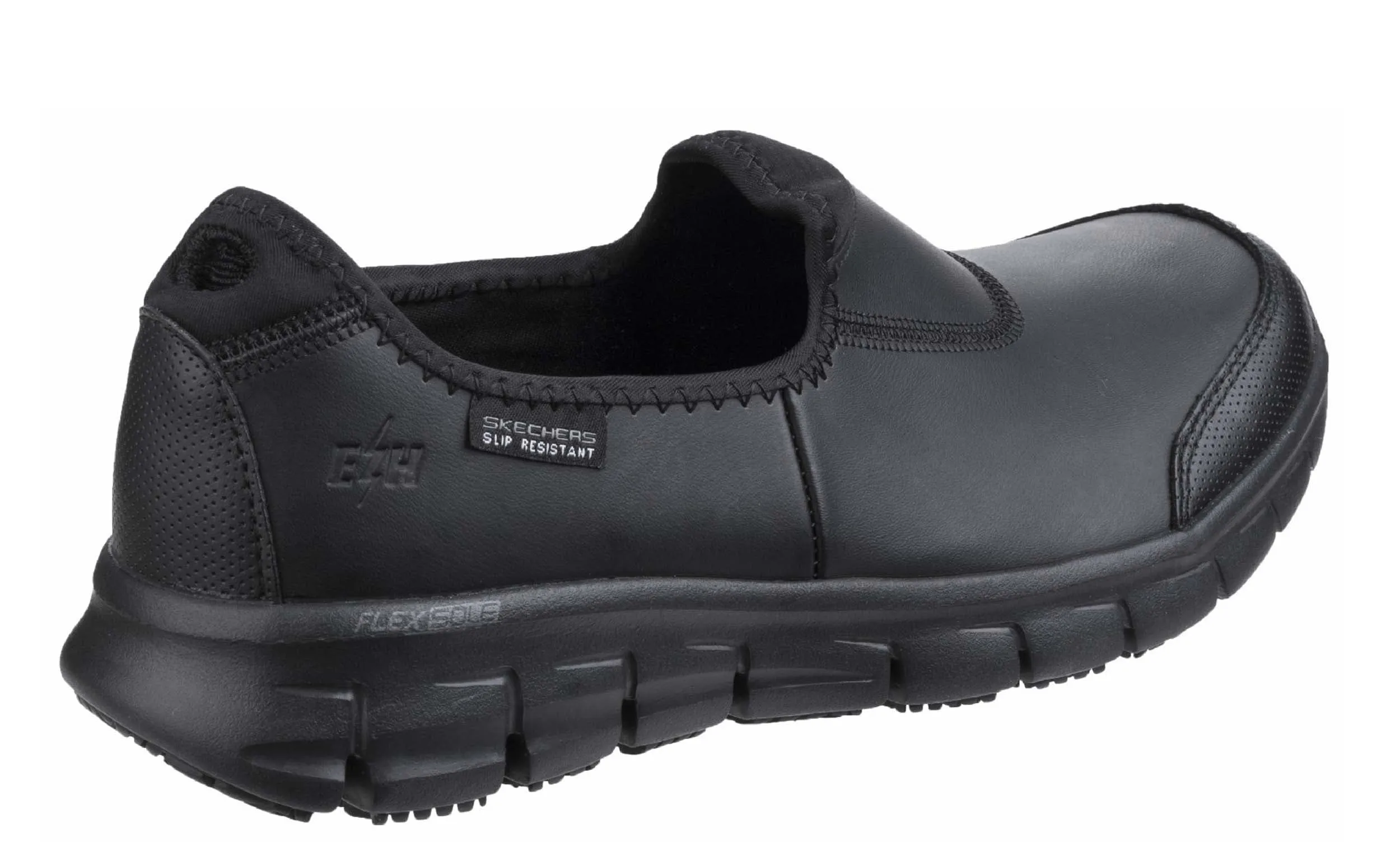 Skechers 76536EC Work Relaxed Fit Sure Track Womens Slip On Work Shoe