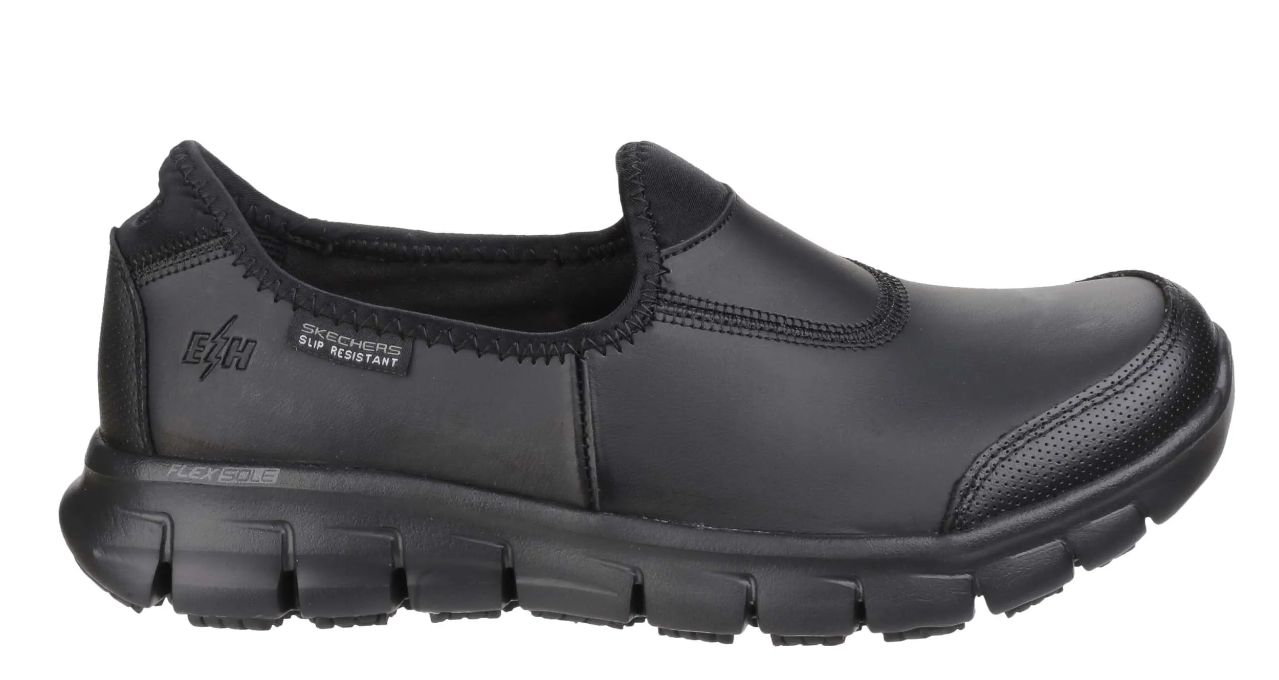 Skechers 76536EC Work Relaxed Fit Sure Track Womens Slip On Work Shoe
