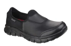 Skechers 76536EC Work Relaxed Fit Sure Track Womens Slip On Work Shoe