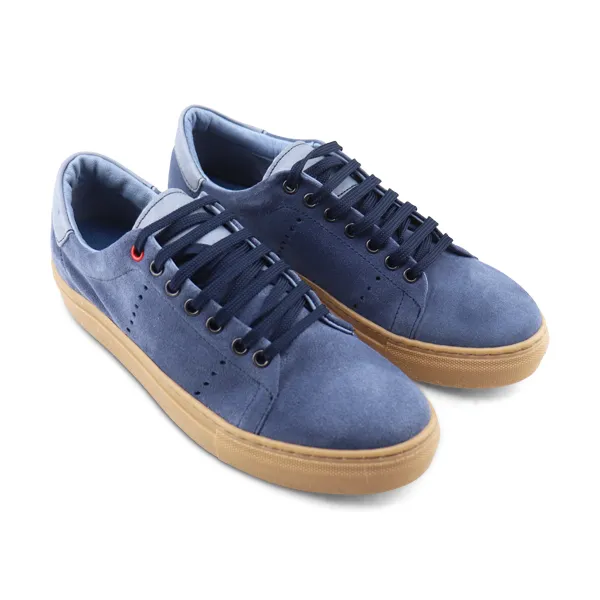 Sneakers jeans in camoscio