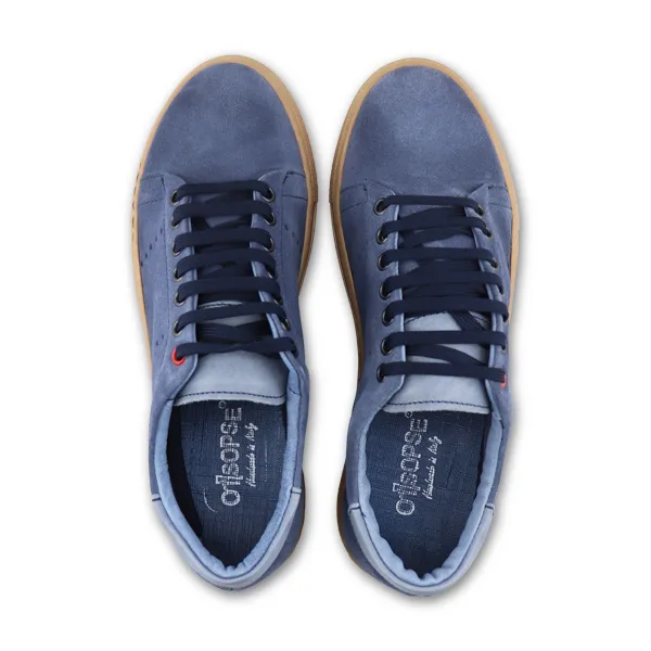 Sneakers jeans in camoscio