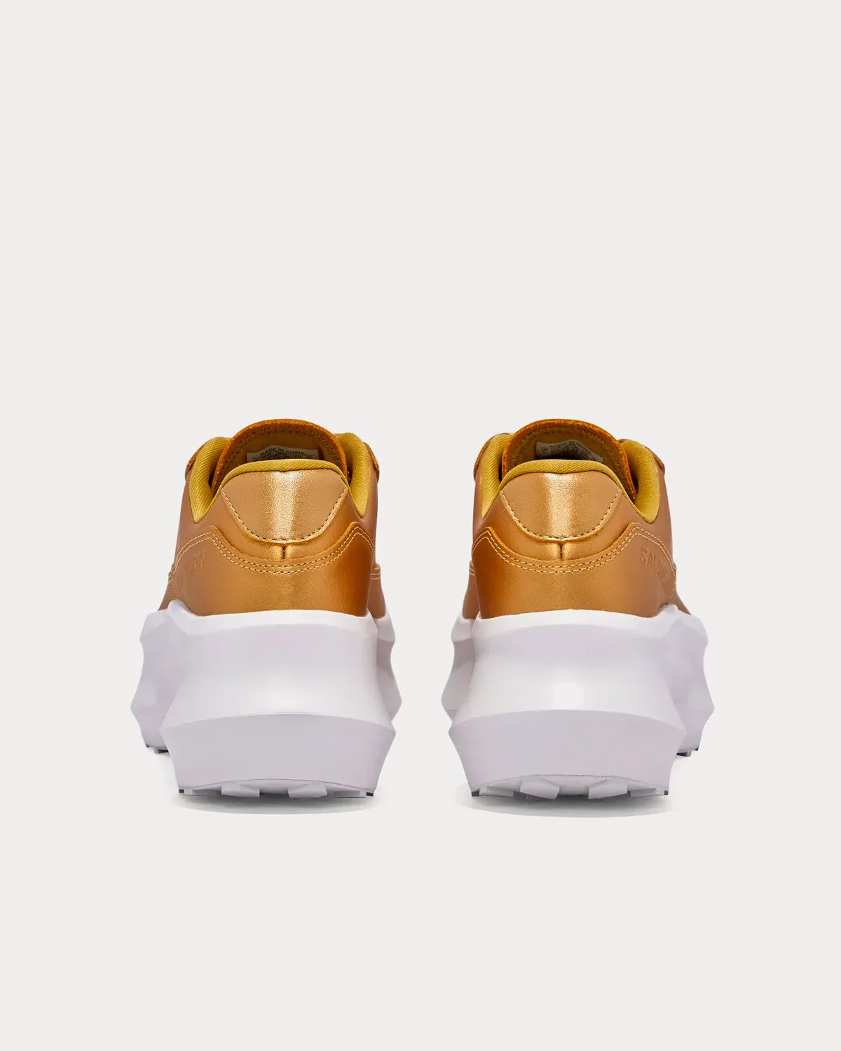 SR811 Platform Leather Gold Low Top Sneakers