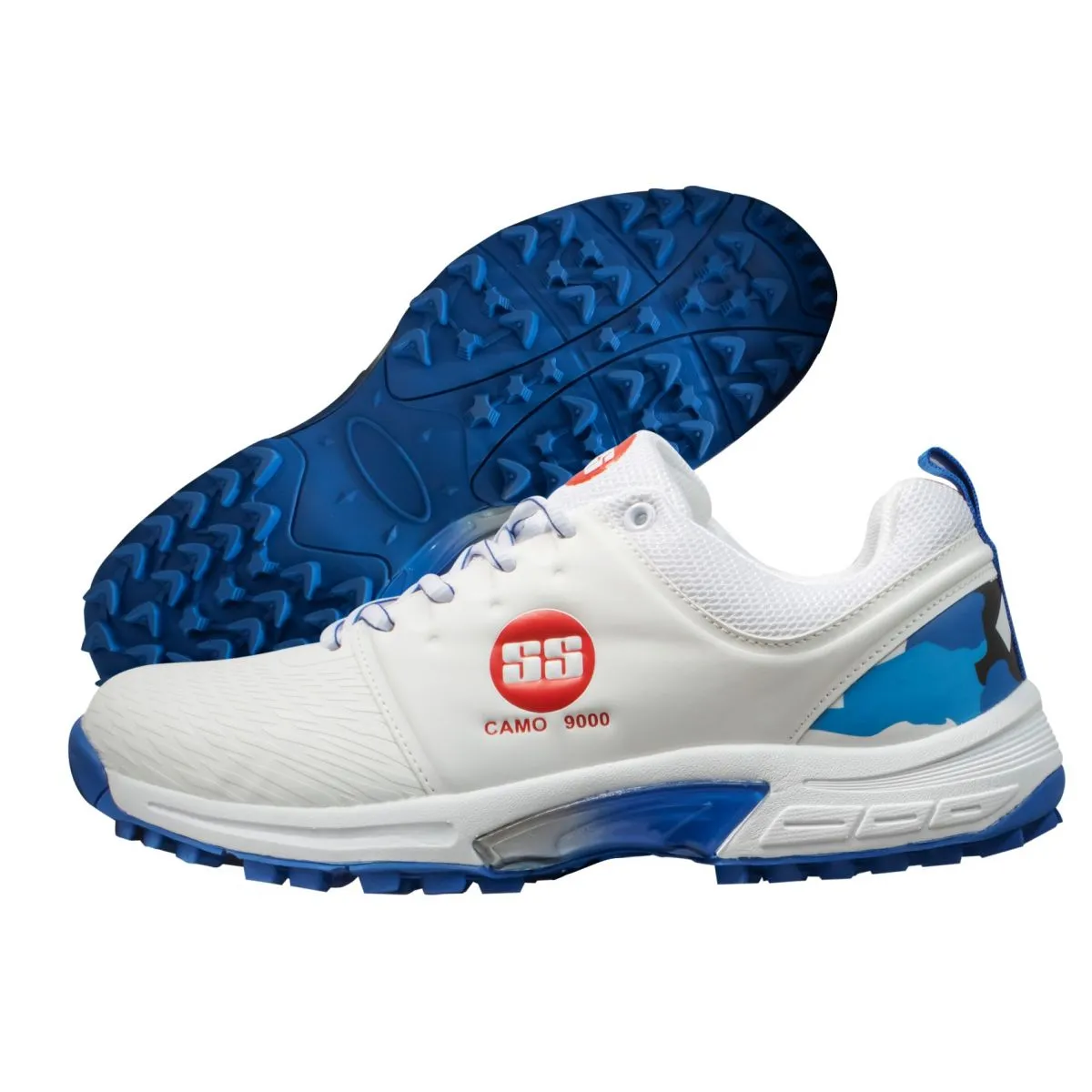SS Camo 9000 Cricket Shoes - Blue / White