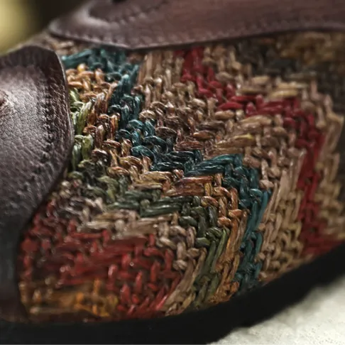 Stitching Woven Ethnic Retro Flat Shoes|Gift Shoes