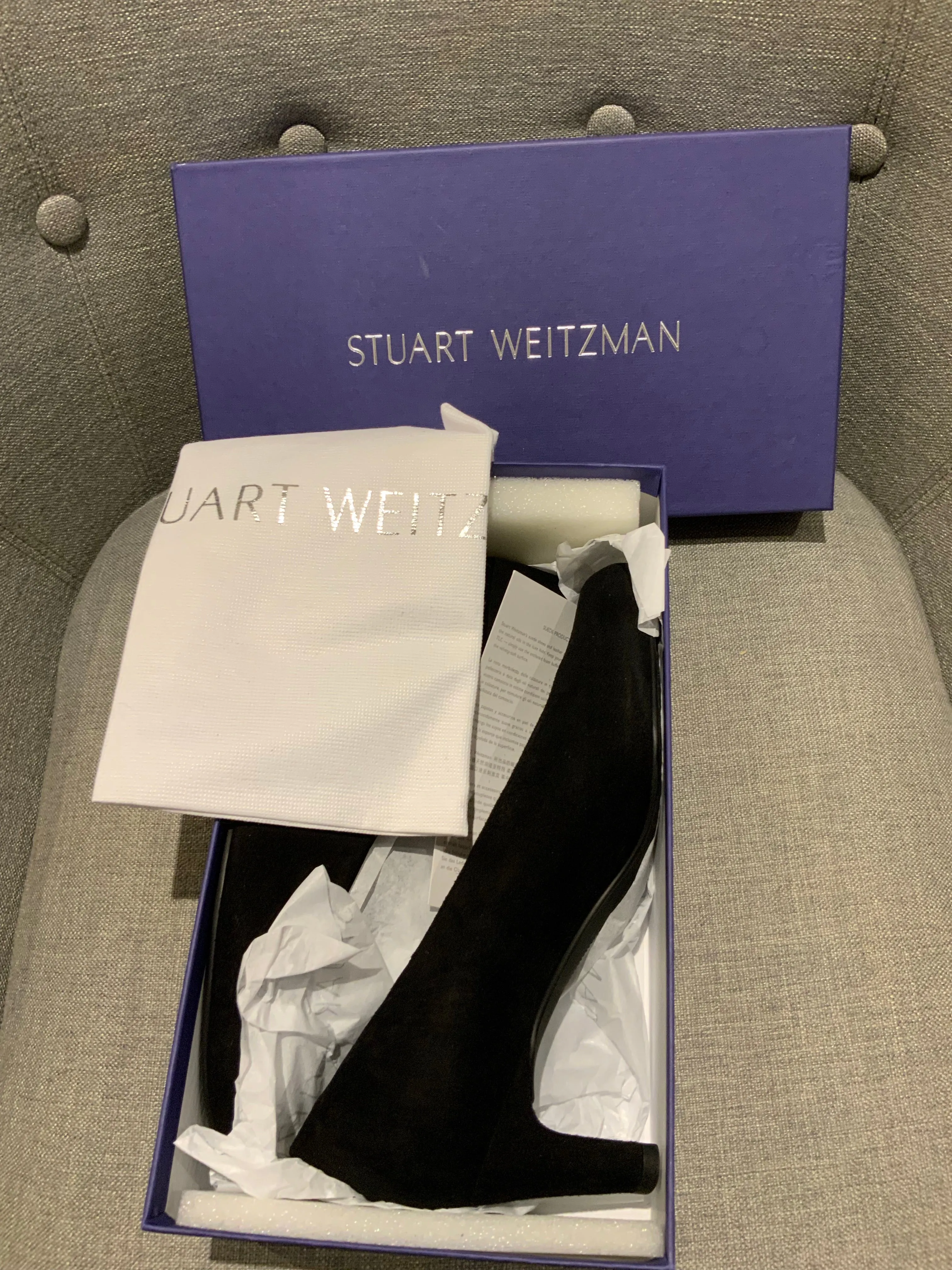 STUART WEITZMAN Russell & Bromley court suede pumps Size 37.5 UK 4.5 US 7.5 ladies