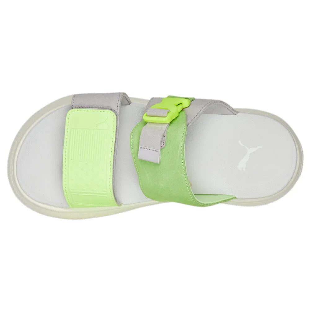 Suede Mayu Platform Slide Sandals