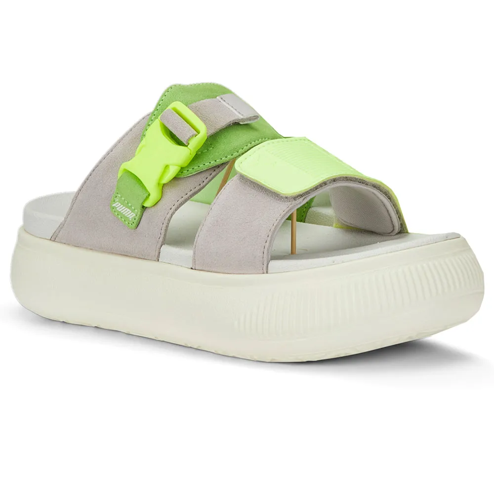 Suede Mayu Platform Slide Sandals