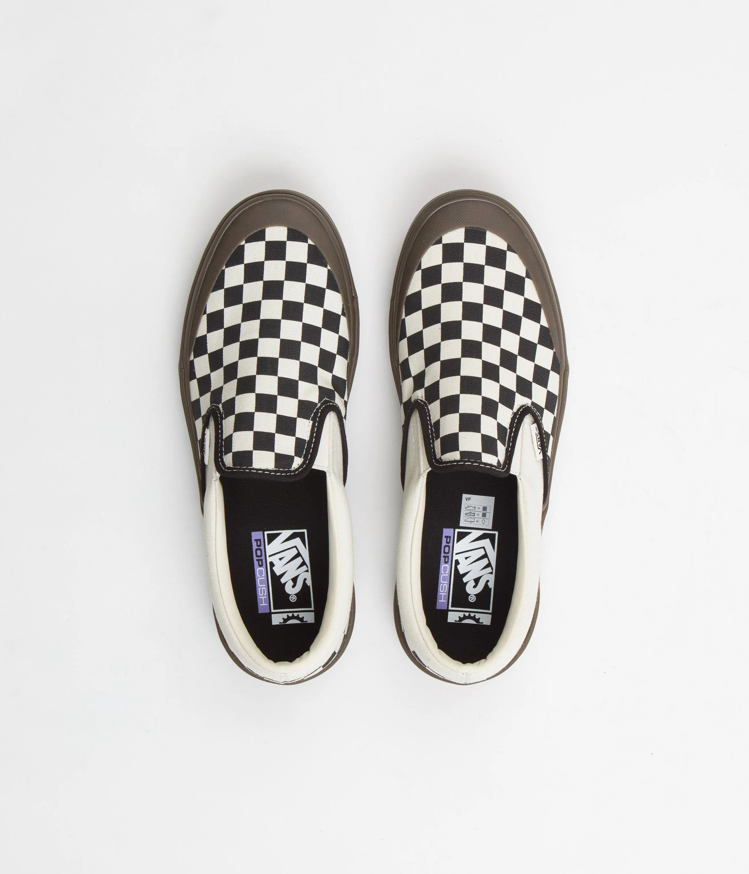 Vans BMX Slip-On Shoes - Checkerboard Black / Dark Gum