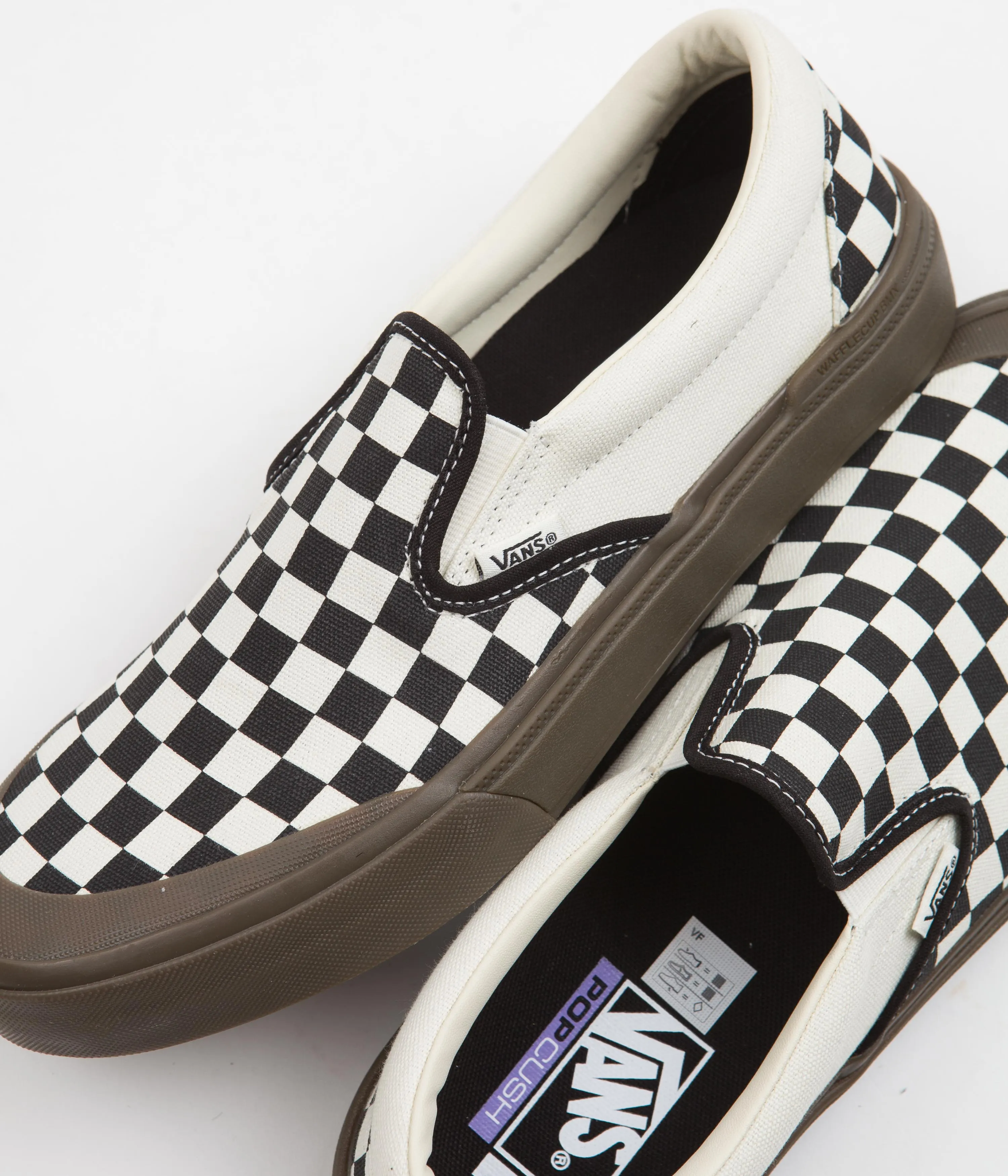 Vans BMX Slip-On Shoes - Checkerboard Black / Dark Gum