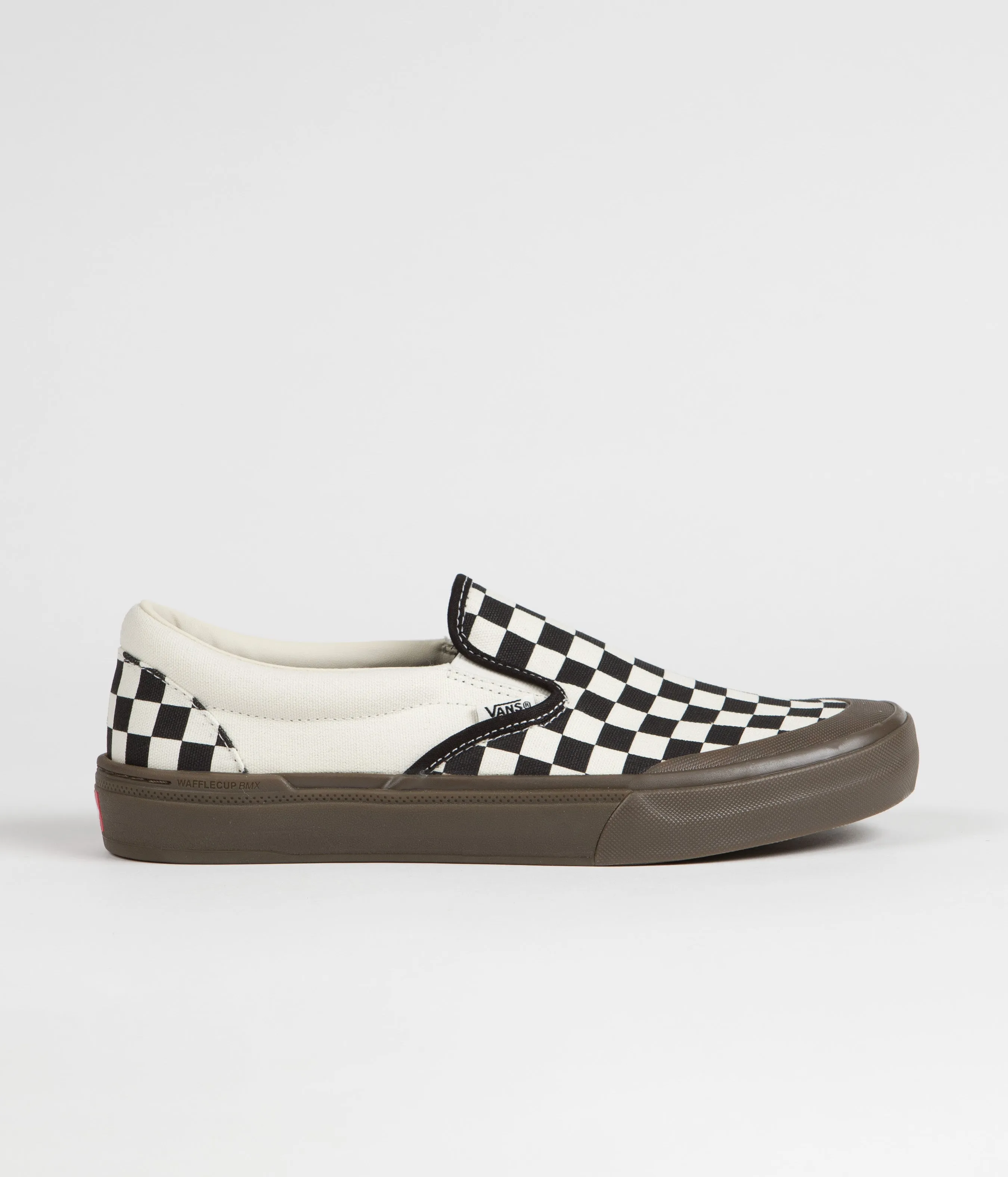 Vans BMX Slip-On Shoes - Checkerboard Black / Dark Gum