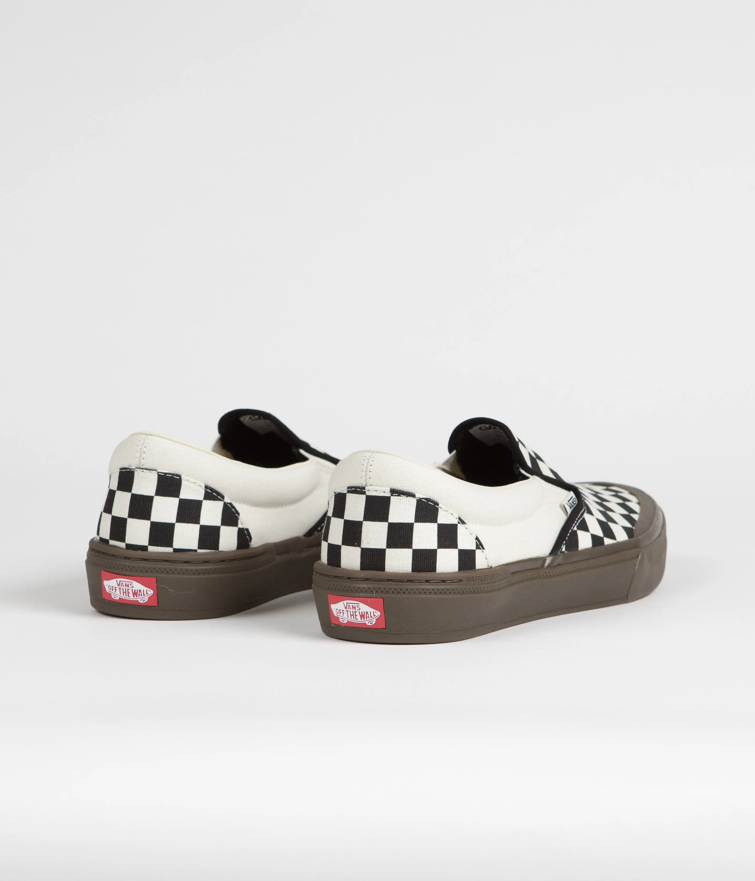 Vans BMX Slip-On Shoes - Checkerboard Black / Dark Gum