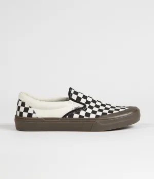 Vans BMX Slip-On Shoes - Checkerboard Black / Dark Gum
