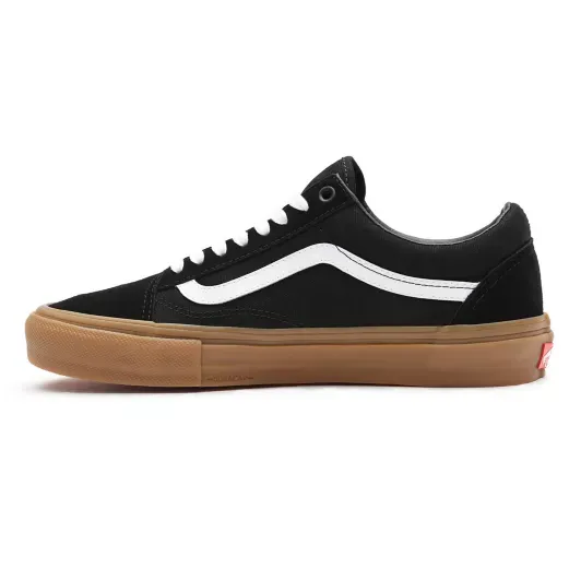 Vans Old Skool Pro Skateboard Shoes - Black/White/Gum