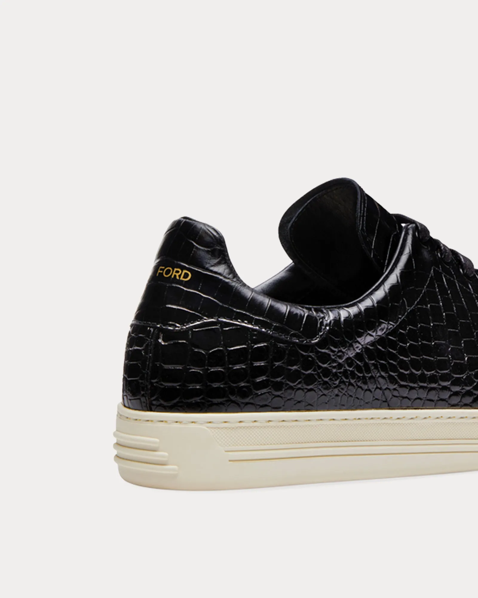 Warwick Printed Croc Black / Cream Low Top Sneakers