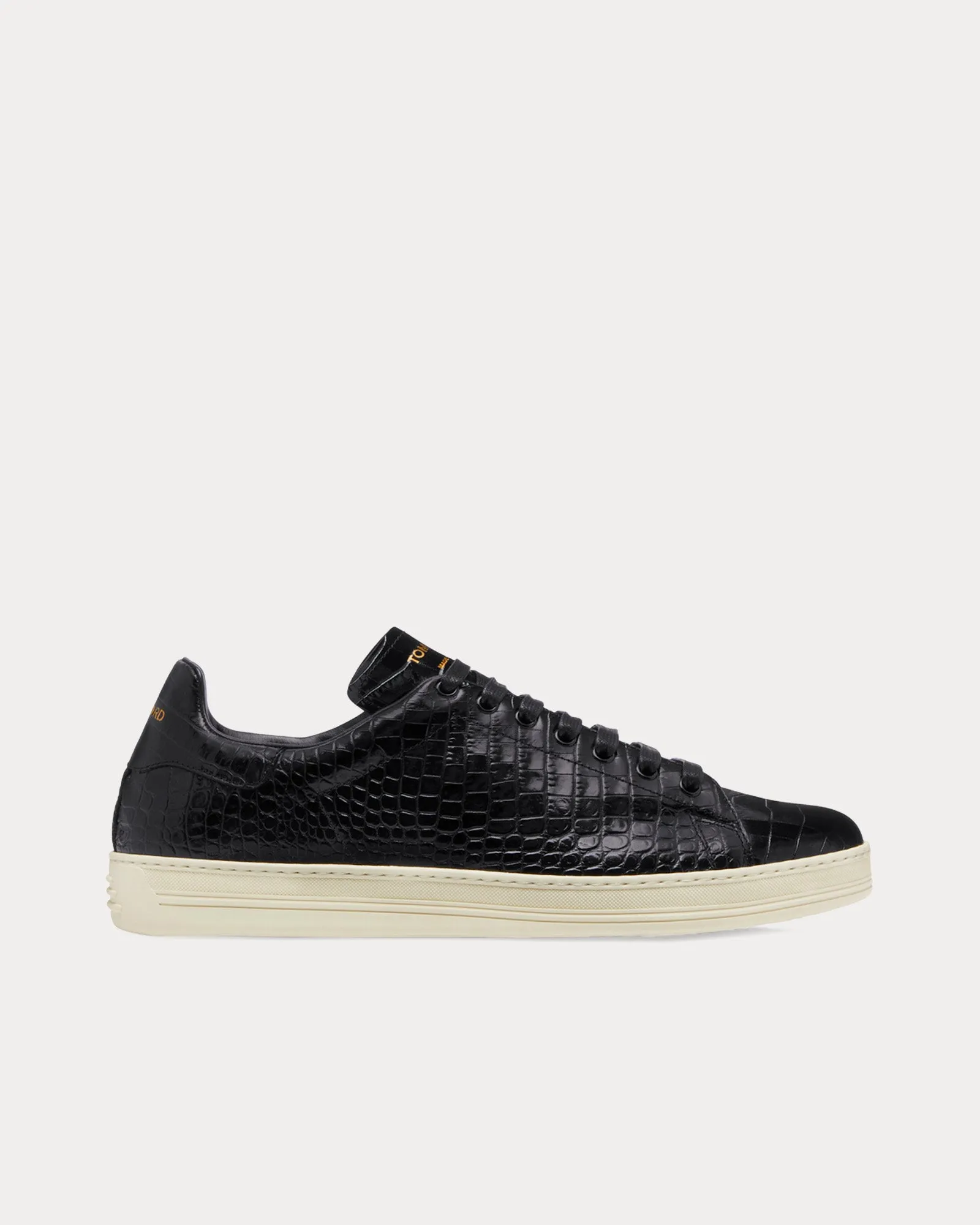 Warwick Printed Croc Black / Cream Low Top Sneakers