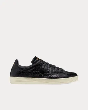 Warwick Printed Croc Black / Cream Low Top Sneakers
