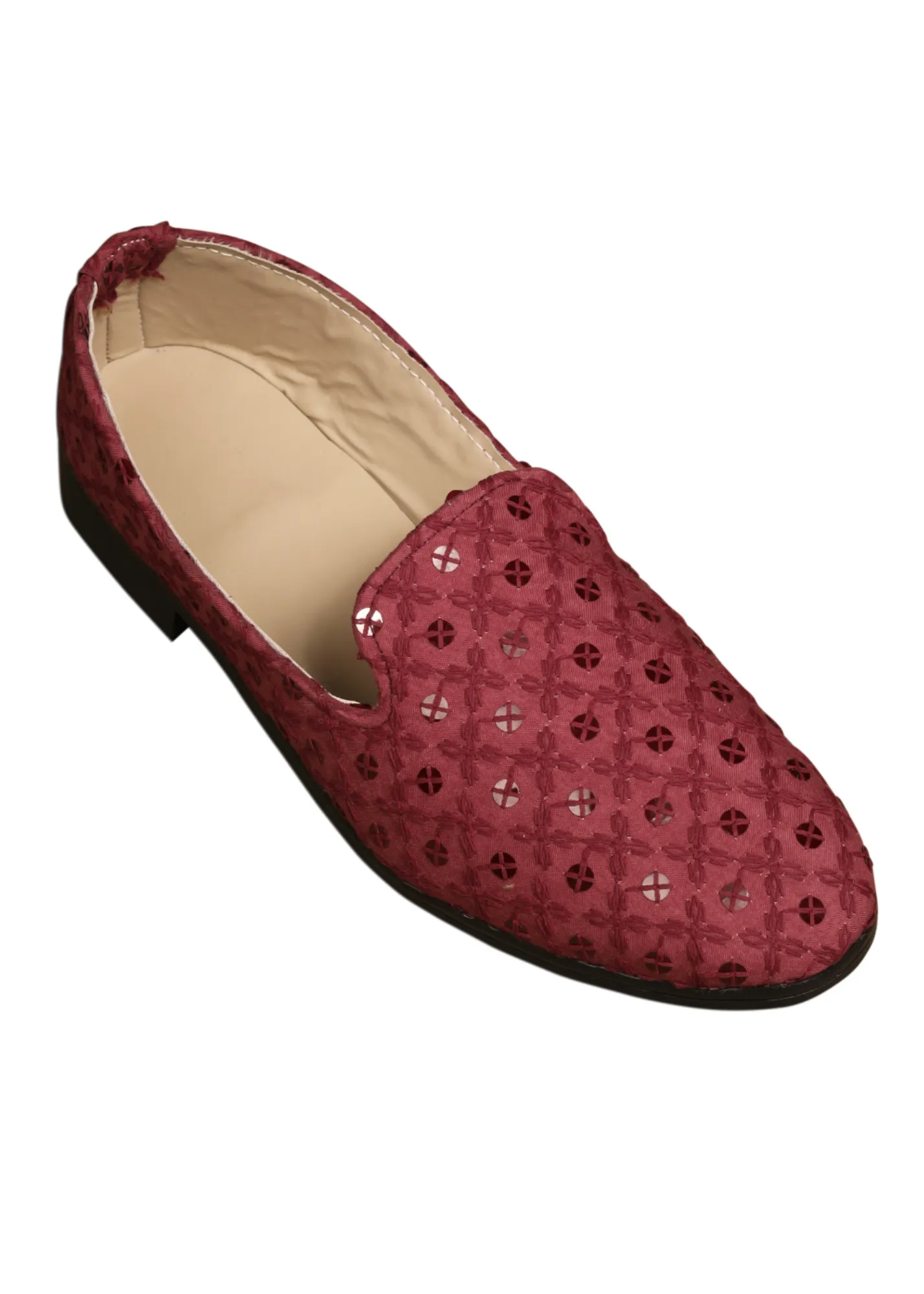 Wine Sequence Loafer  Shoes For Men