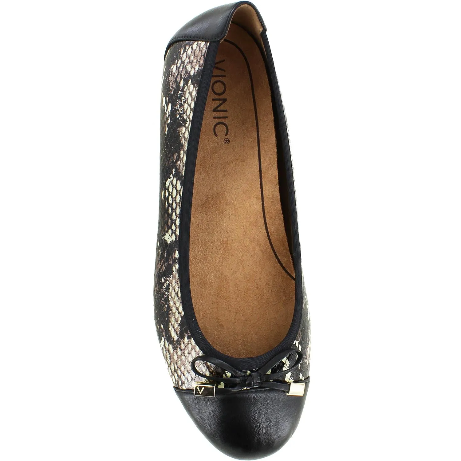 Women's Vionic Minna Black Boa Leather