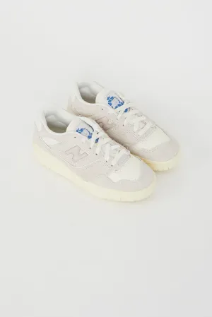 X New Balance Grey & Cream Textured 550 Sneaker