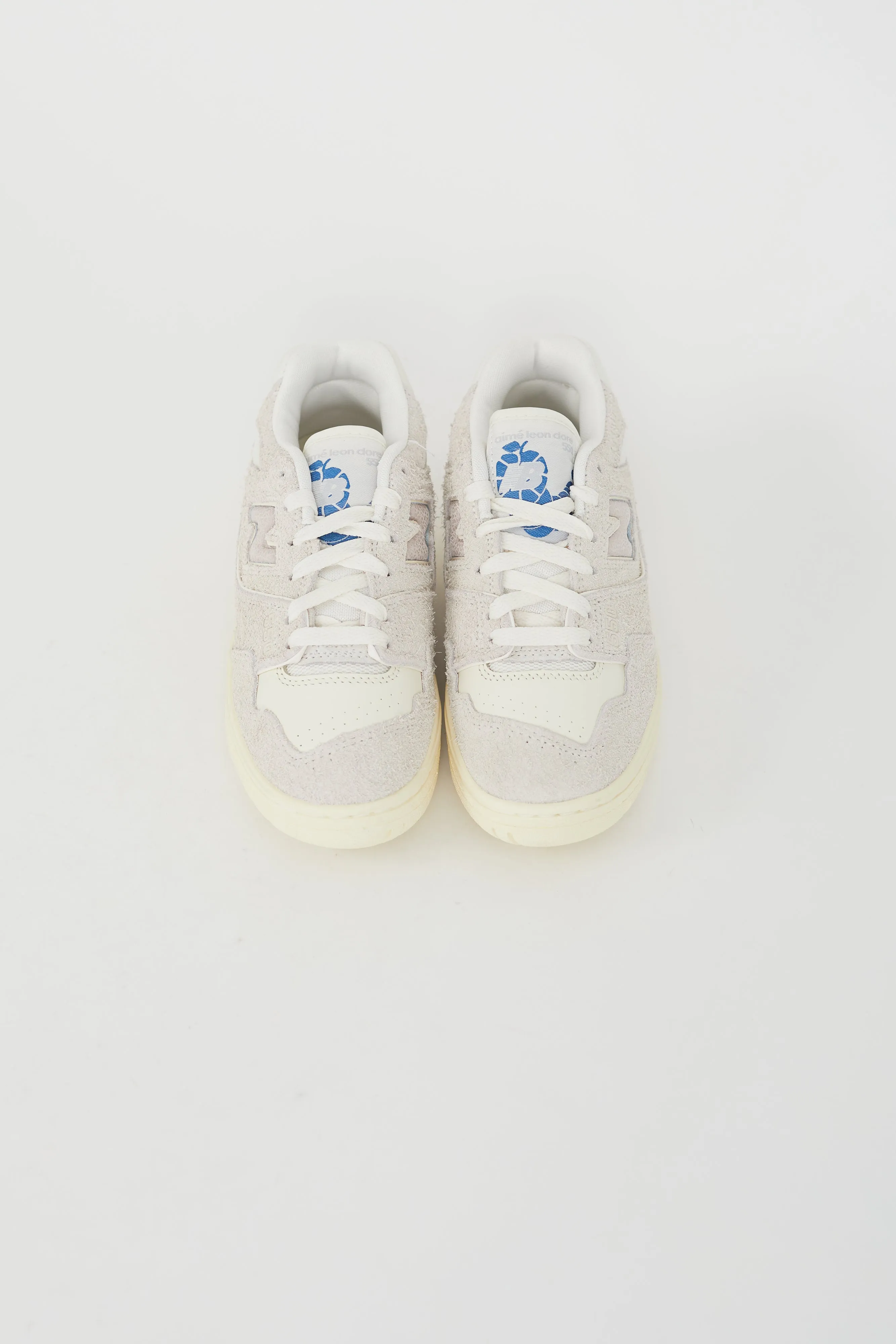 X New Balance Grey & Cream Textured 550 Sneaker